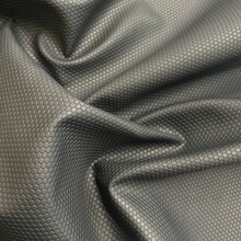 现货供应黑色压延PVC0.8毫米防滑毛底六角篮球纹导电皮革