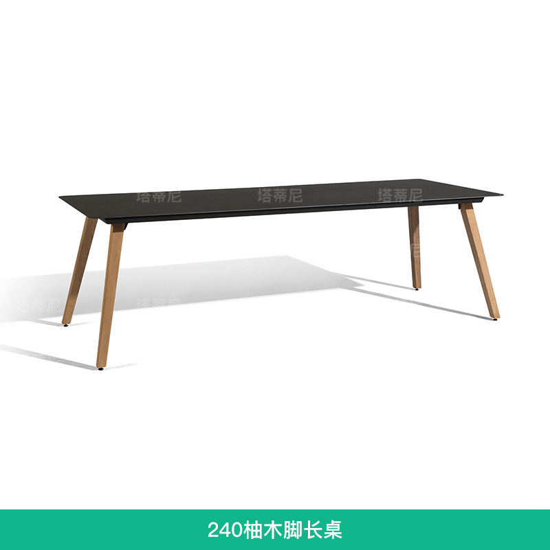 Mesa y silla de teca al aire libre Jardín al aire libre Balcón impermeable y protector solar Muebles de ocio al aire libre Mesa y silla de madera maciza image 17