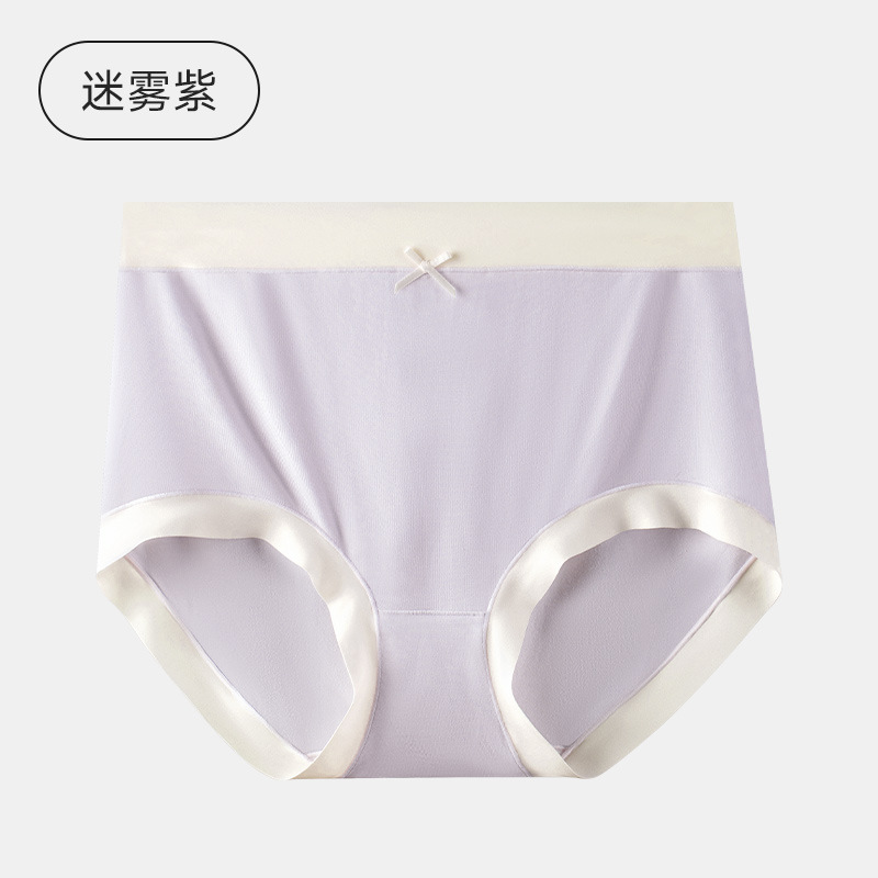 Ropa interior de mujer de cintura alta de talla grande cómoda piel agradable de seda de morera entrepierna antibacteriana cintura alta ropa interior elástica grande de mujer en stock