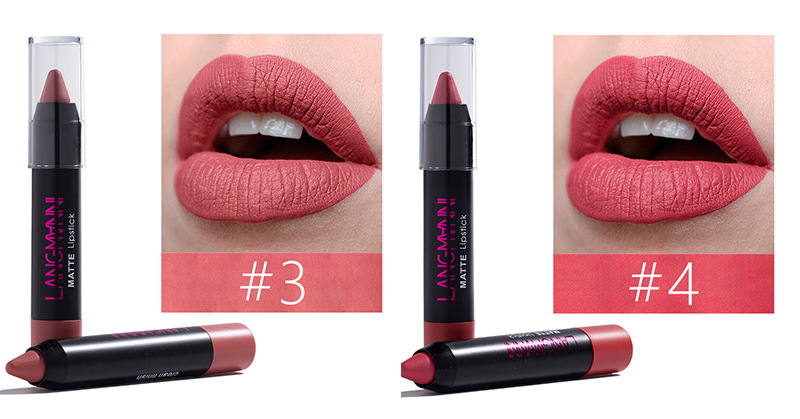 Langmanni 12-tube Velvet matte Lipstick Set, non-stick cup matte black tube lipstick Amazon undefined