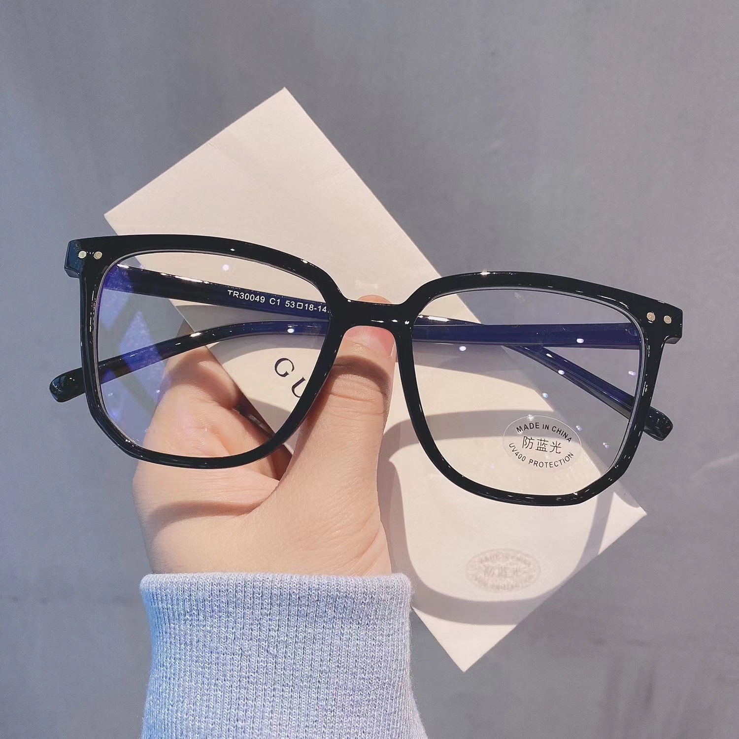 眼镜框批发平光镜防蓝光近视眼镜成品有度数方框眼镜男女同款现货详情2