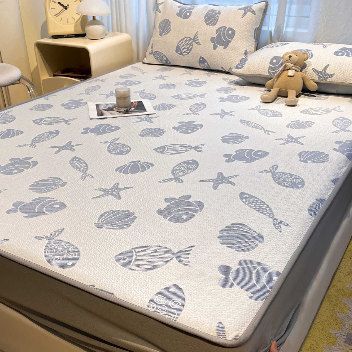 Sábanas de seda de hielo de verano, una pieza, estera suave de doble uso de doble cara 2025 nuevo dormitorio, estera individual, estera de tres piezas