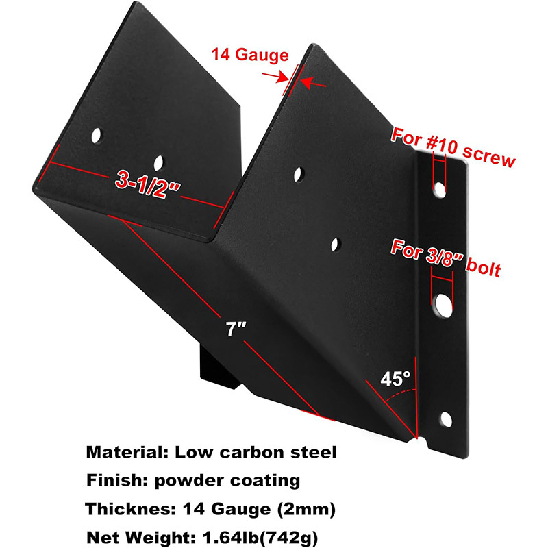 Conector de Esquina para Pérgola 45° para Cenador Exterior image 2