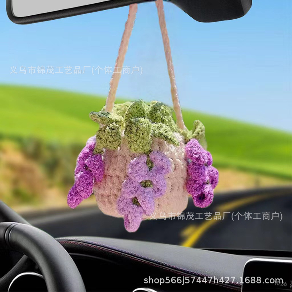 Yà mǎ – Car Plant Hanging Car hanging - purple-grape-flower-basket