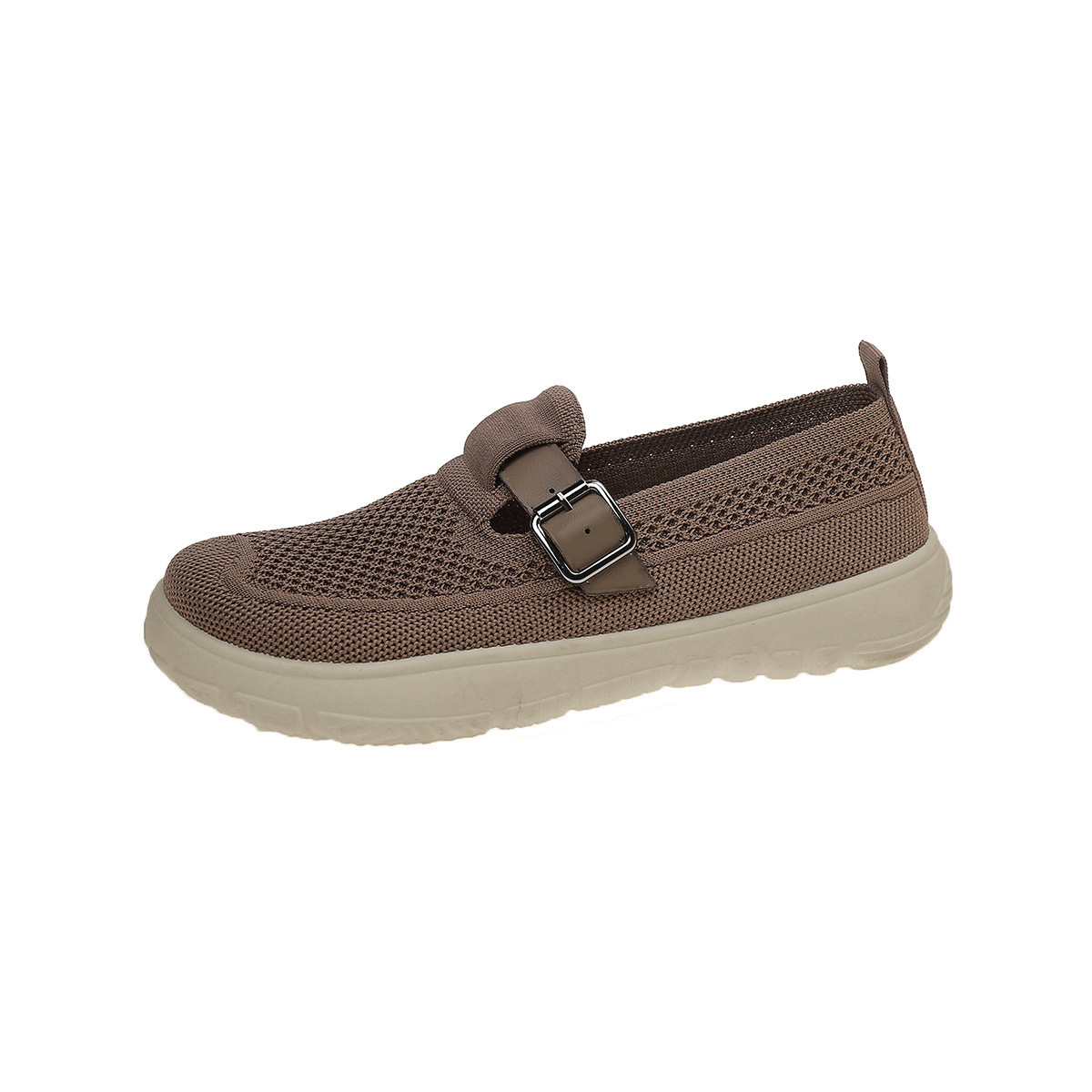 Women's plus Size Breathable Mesh Platform Casual Loafers Sporty Style Autumn New Fashion Ladies Slip-On Shoes_voghion.com