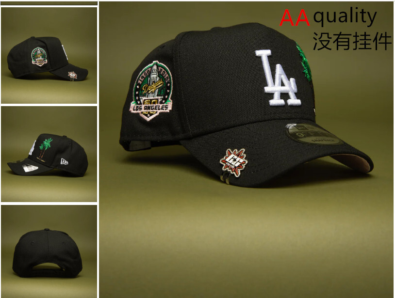 Comercio exterior transfronterizo al por mayor 2026 AA gorra de boca de pato bordado tridimensional ajustable gorra de hip-hop Yankees Dodgers