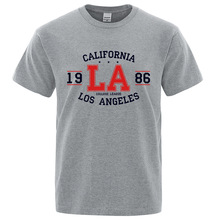 California 1986 Los Ange Man Women T-Shirts Hip Hop Loose Sh