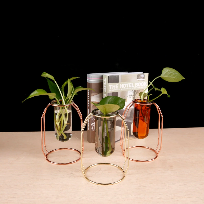 Metal transparent glass modern creative decorations, simple and elegant design