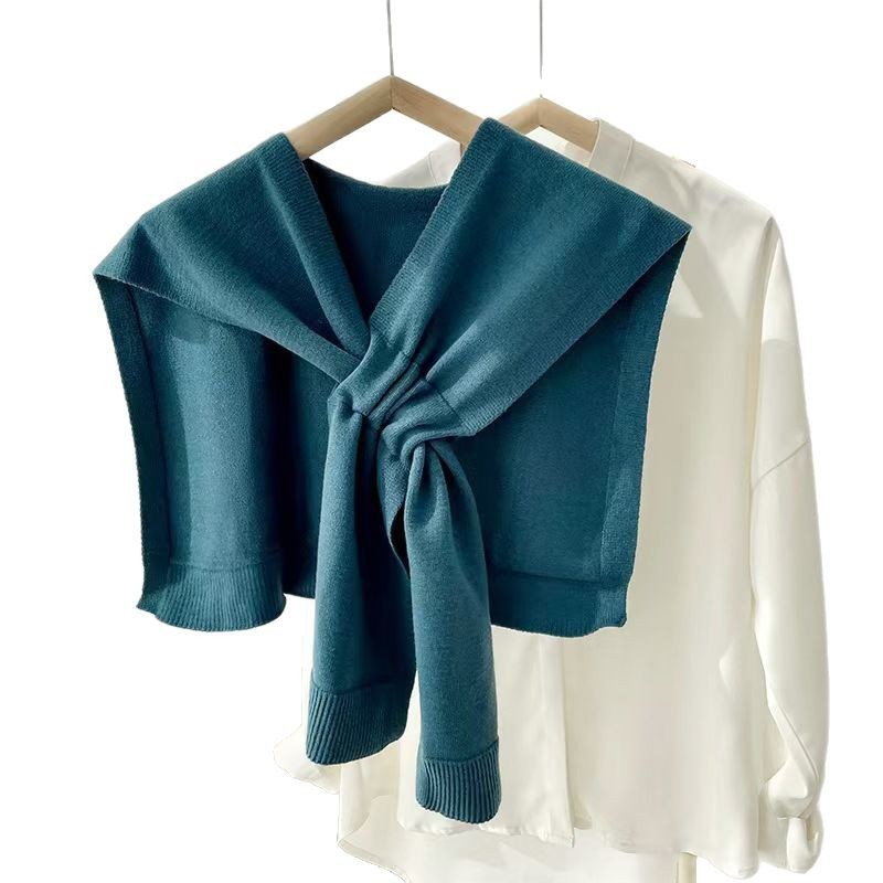 Damen Strickschal Einfarbig Vielseitig Für Frühling Und Herbst_voghion.com