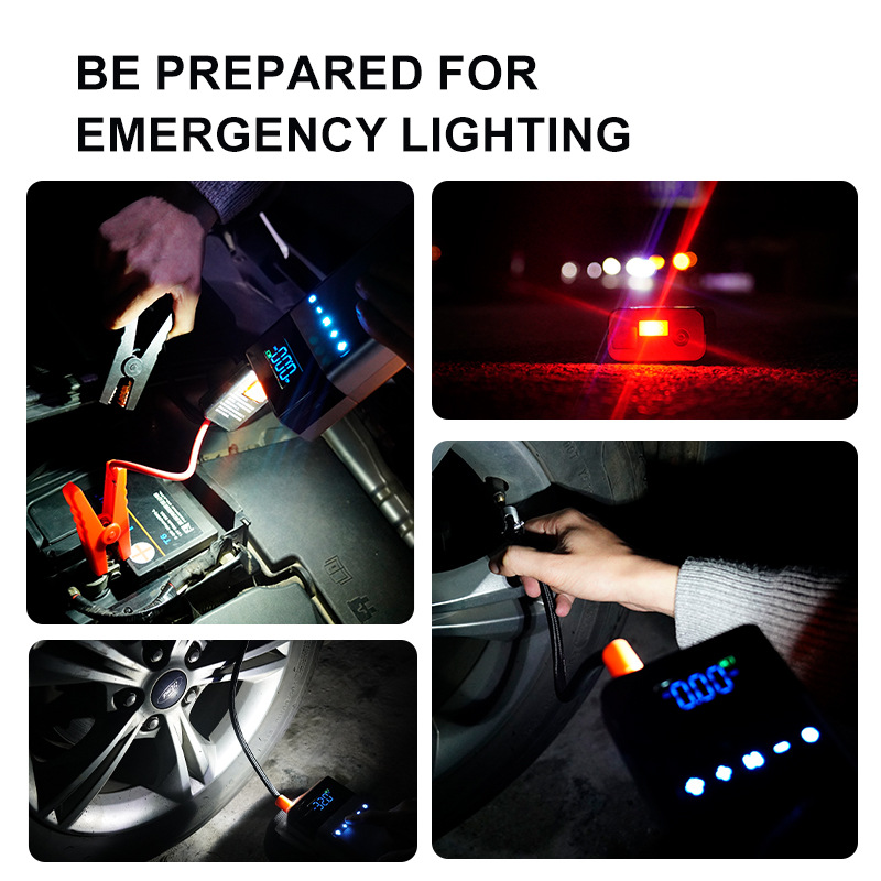 [Yl03] Large-Displacement Car Emergency Starting Power Supply and Air Pump All-In-One Power Bank, Multifunctional Portable Inflator