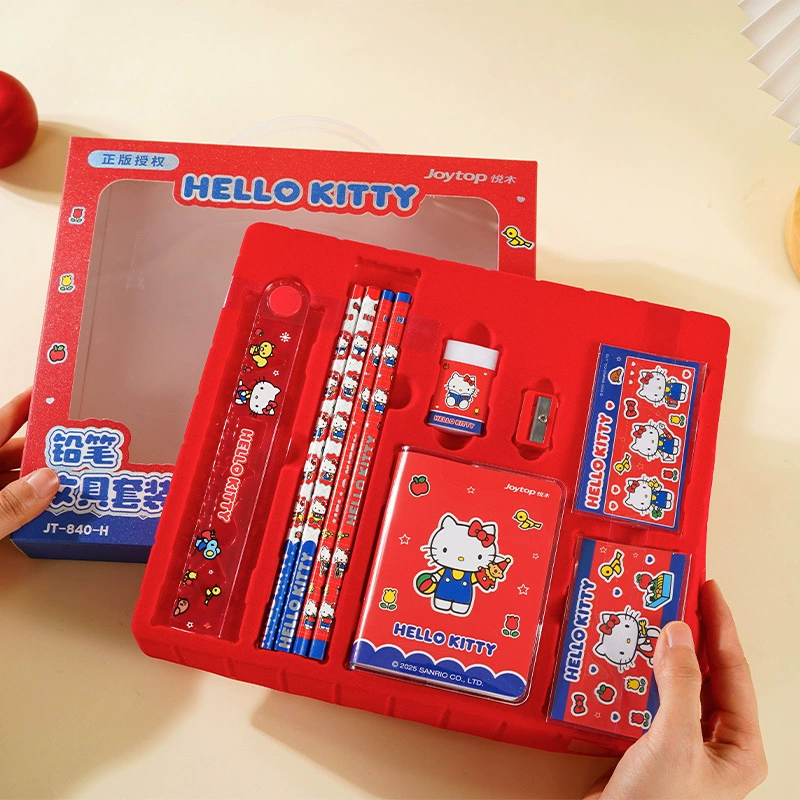 Hello Kitty, оригинальные канцелярские товары, подарочная коробка для учащихся начальных классов, набор, ноутбук, новая коллекция, подарок на день рождения