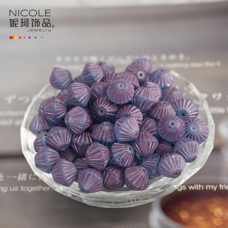 Importado checo Baosha cuentas de linterna de vidrio con cuentas hechas a mano Pulsera de 11mm accesorios de material de bricolaje alrededor de 100 piezas