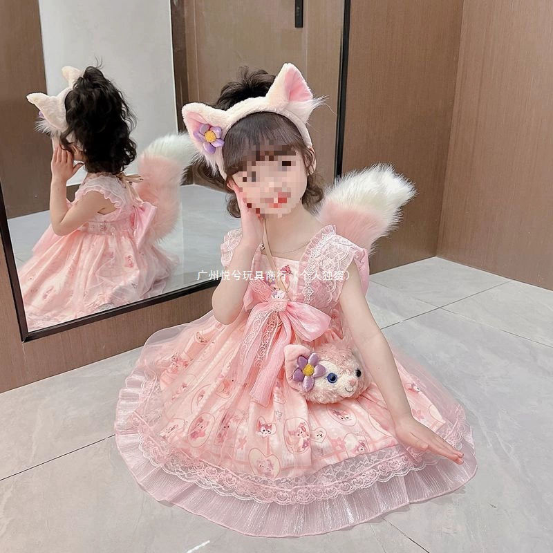 Платье для девочек Lingnabel Принцесса юбка Summer Super Fairy Детское платье Lolita Star Delu Six Performance Костюм