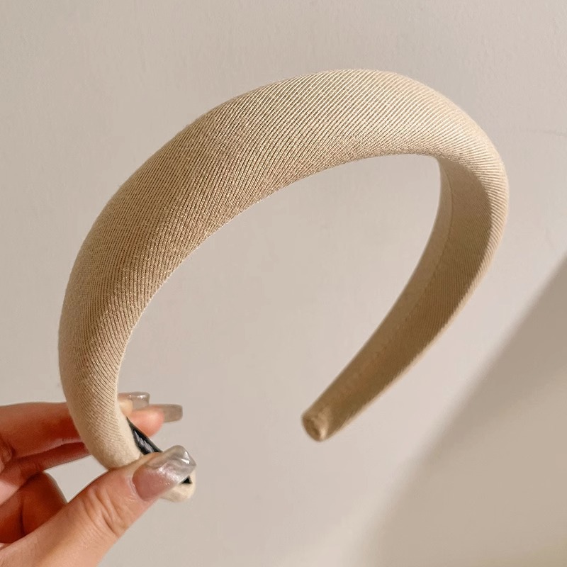 Brazo de cabello negro plegado para mujeres retro francés alto cráneo de borde ancho brazo de cabello de compresión para el cabello Bundle para el cabello fuera de la guarnición universal image 19