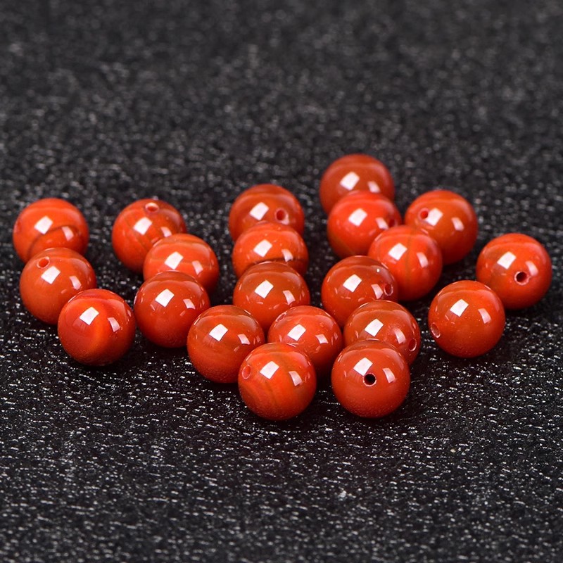 7a southern red agate about 8mm/10 pieces