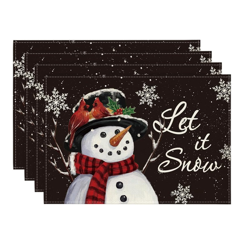 国境を越えた新しいクリスマス装飾クリスマステーブル旗クリエイティブクリスマステーブルクロステーブルマットクリスマステーブル装飾家の衣装|undefined