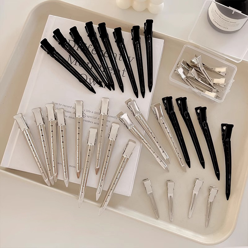 Clip suelto de raíz de cabello clip de golpe lateral femenino maquillaje que forma clip de posicionamiento de horquilla sin costuras clip de pico de pato tocado de horquilla