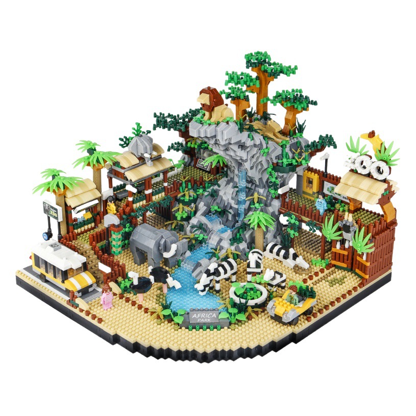 Co-Creative 823 Zoo-Desert Park Modelo de construcción de diamantes de micro partículas ensambladas ladrillos de construcción regalo de juguetes image 1