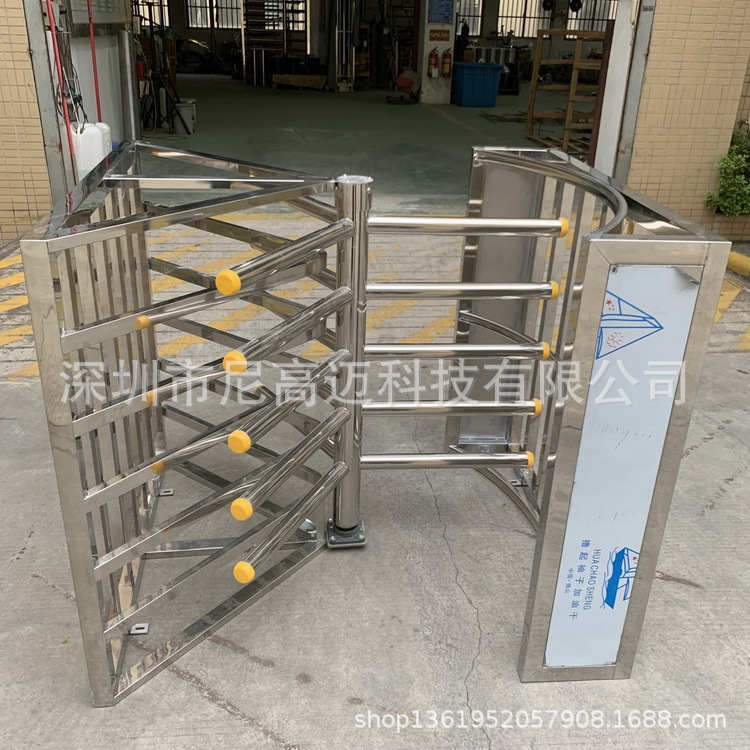 尼高迈半高梳状单项门 旋转式出入口机 汽车站医院单向出口转闸机