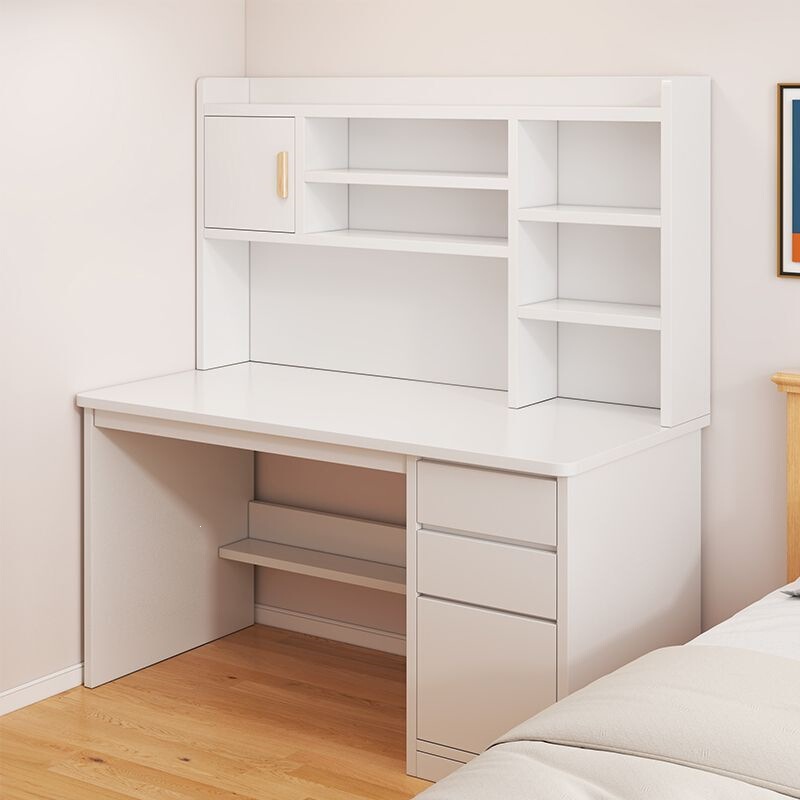 Desk Study Table Home Bookshelf Bookcase Integrated Computer Desk Simple Rental House Bedroom Student Writing Study Table