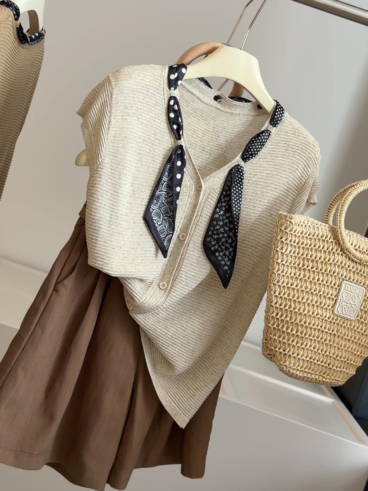 Knitted summer cardigan