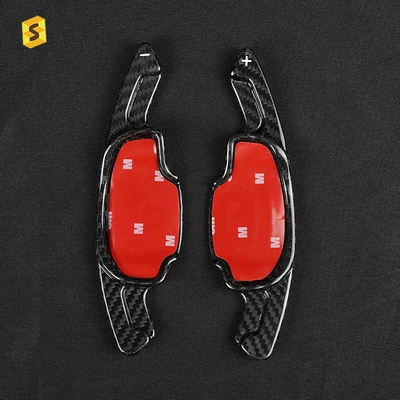 Cross-Border Applicable Camry Weilang Regal Junyue Cadillac Xt5 Steering Wheel Shift Paddles Carbon Fiber Stickers (Other Automotive Interior Supplies) - black