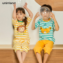 unifriend 韩国儿童睡衣套装宝宝家居服7分袖卡通纯棉A类网红爆款
