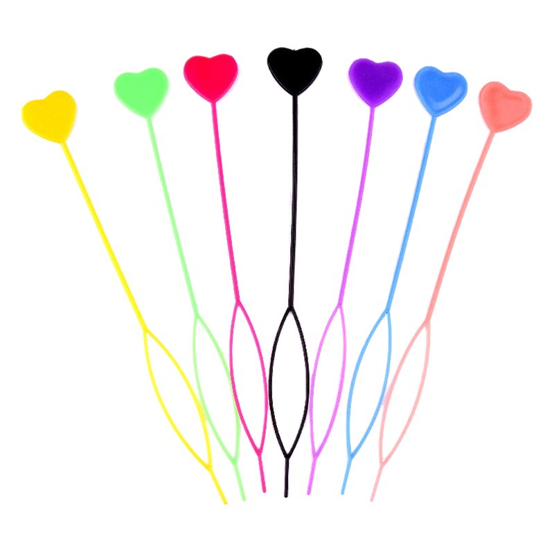 Cross-Border Spot Manufacturer Direct Supply of Love Hair Puller Magic Hair Piercing Needle Hair Piercing Stick Hairdressing Tools Black Color