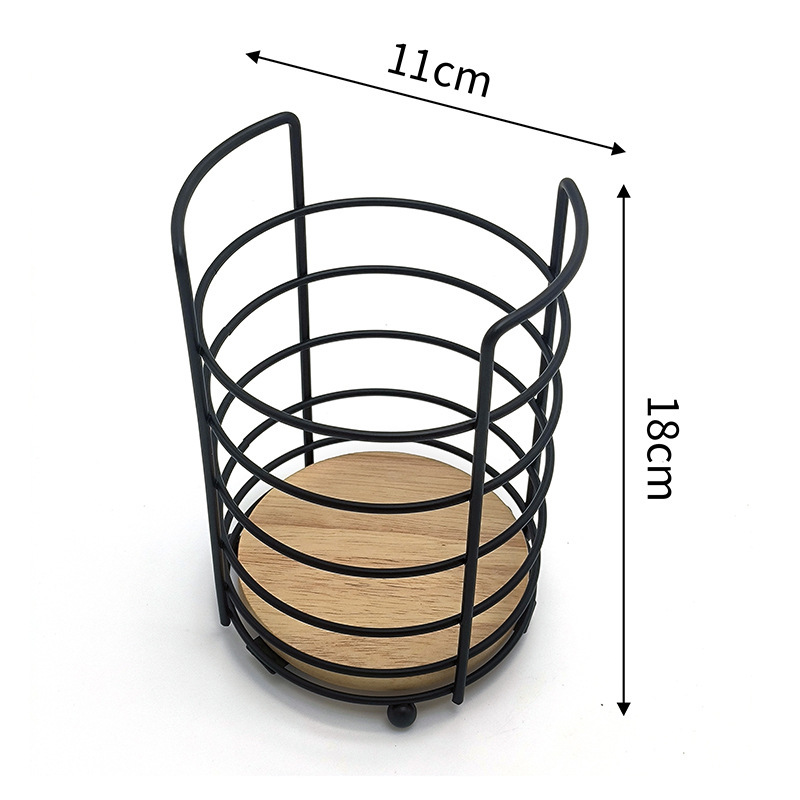 Cesta de almacenamiento de tubo de hierro azul, estilo nórdico minimalista, para bolígrafos, artículos de papelería, palillos de cocina y maquillaje, transfronteriza, en stock, venta al por mayor image 15