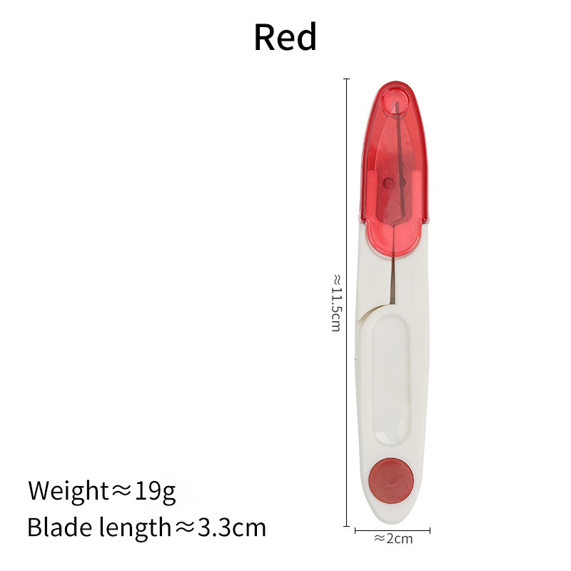 Ventas directas de fábrica Cubierta transparente de color Mango de plástico Tijeras de hilo de seguridad Tijeras de hilo de pescado Tijeras de hilo Accesorios de herramientas de sastre portátiles