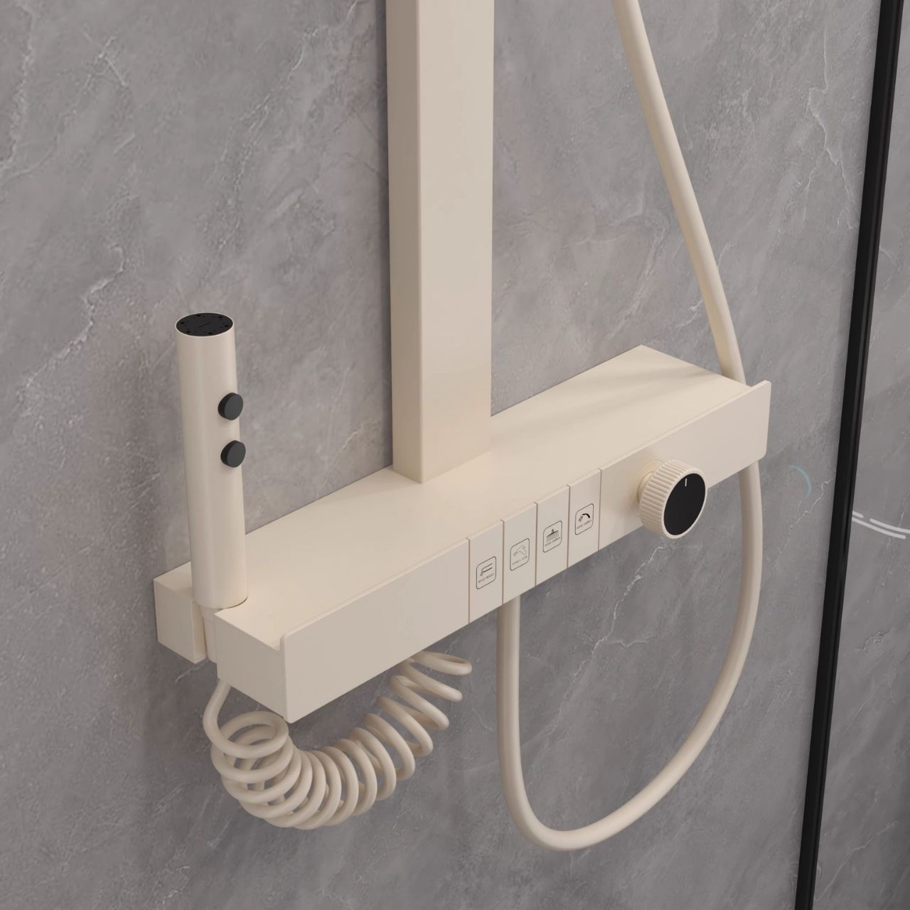 Arma de fuego inteligente temperatura constante pantalla digital ducha conjunto de ducha de bronce atmósfera lámpara de ducha ducha boquilla de ducha presurizada