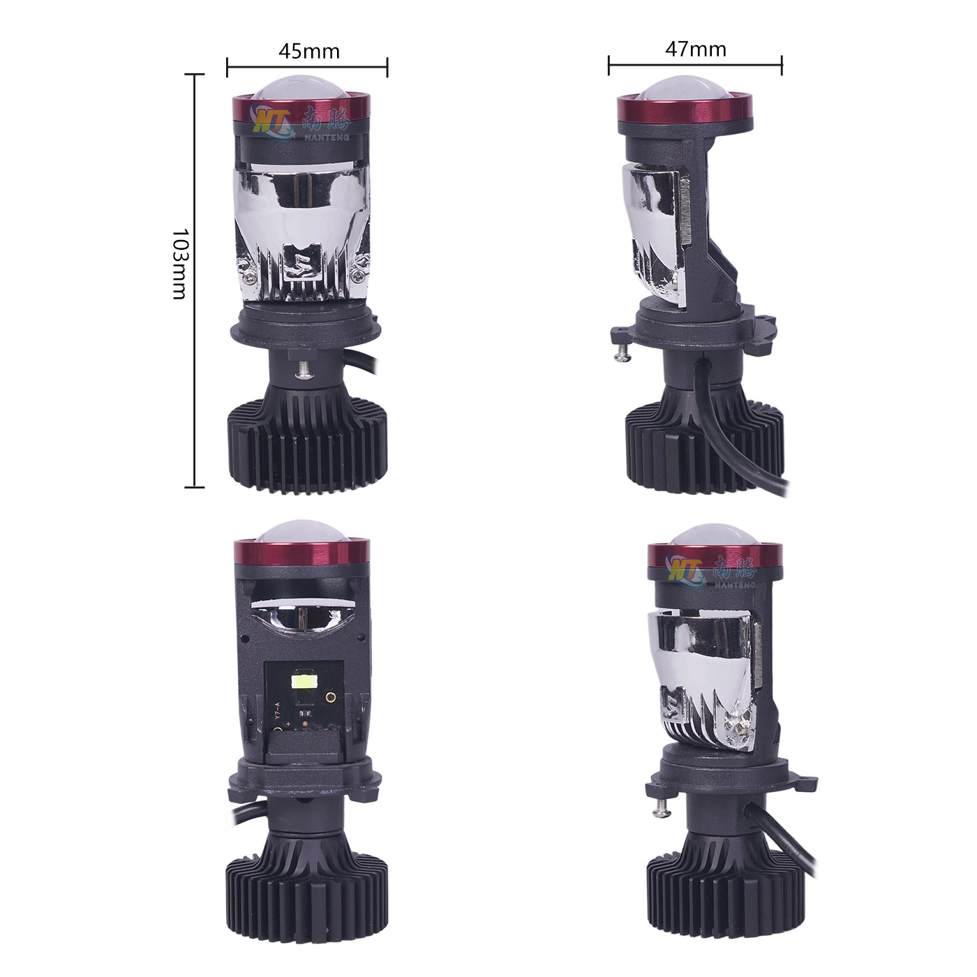 Faros de automóviles Y7D-H4LED, lentes de alta potencia, luces de automóviles, luces lejanas y cercanas, luces integradas, fabricantes de faros de automóviles de alto brillo