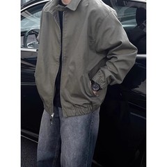 軍緑cleanfitジャケット男性モデル春秋スーツファッションブランド高級感カジュアルパイロット上着