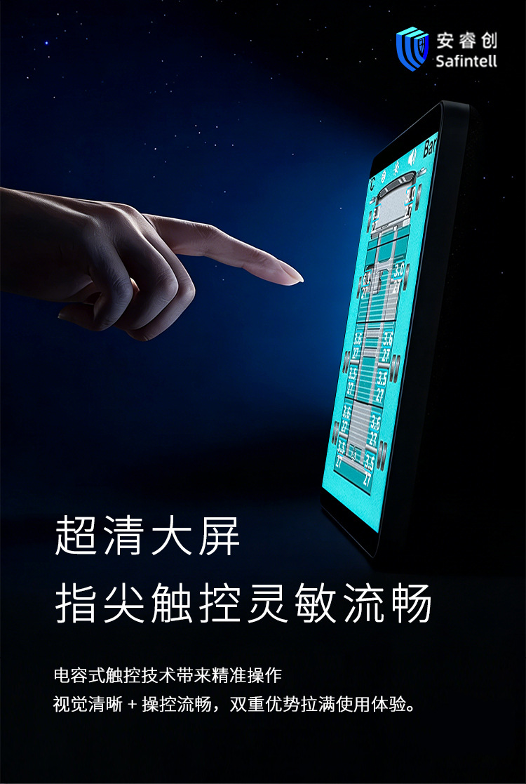 Anruichuang Truck Tire Pressure Monitor with Internal and External High-Precision Large Screen, 2026 New Model, Specifically for 12-Wheel Trucks