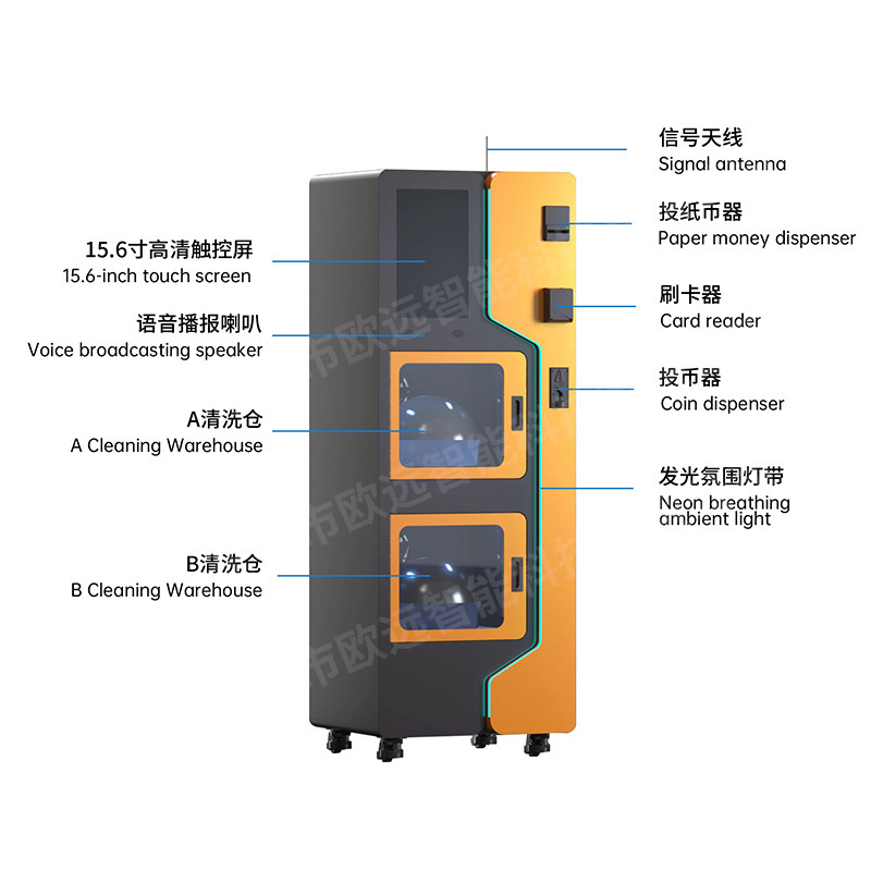 无人自助头盔清洗机头盔全自动洗烘杀菌消毒除味24小时智能干洗柜|undefined