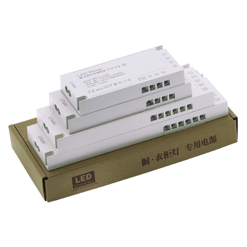 fuente de alimentación del gabinete LED ultra delgada 12V / 24V transformador de baja tensión interfaz DuPont interruptor de inducción fuente de alimentación especial para armario image 5