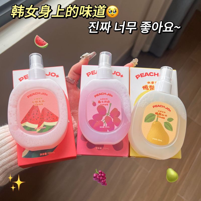 Peach jo桃は果物の梨の桃のブドウの香りの服を作ります。|undefined