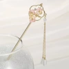 Round fan pink peach blossom