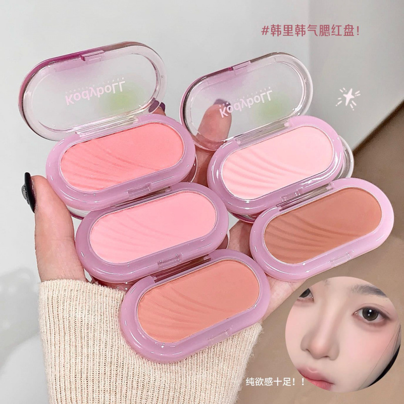 KodyboLL blush cardíaco suave no volar polvo de color natural expansión de color contracción blush disco maquillaje al por mayor