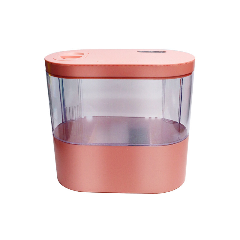 Pecera ovalada de escritorio con oxigenación y filtración de acrílico, pecera integrada para peces betta con luz USB, sin necesidad de cambiar el agua, pecera ornamental.