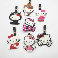 Kitty Kitty Soft Rubber Portable Suitcase Tag Trolley Bag Identity Tag Multifunctional Aircraft Checked Luggage Tag