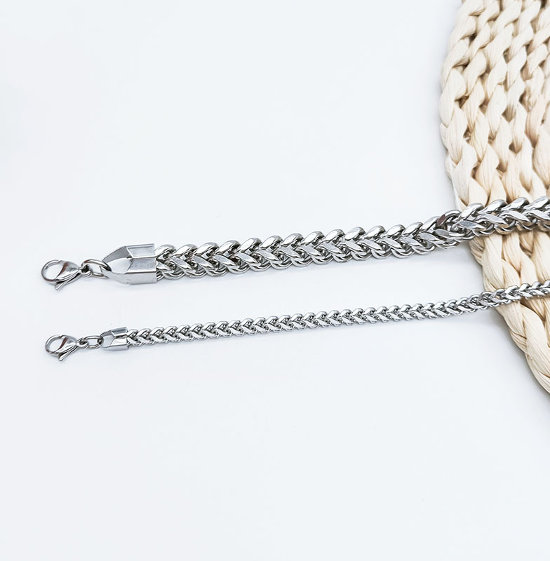 Stainless Steel Chain Necklace Thick Fish Scale Link Jewellery_voghion.com