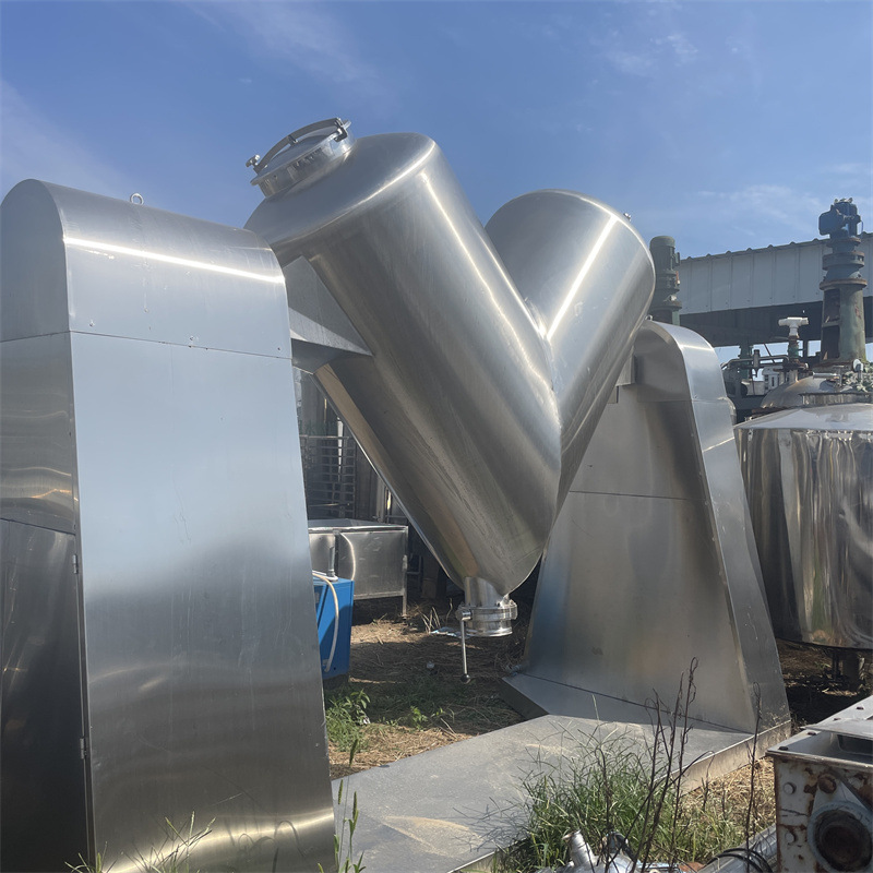 二手V型混合机 不锈钢材质混合设备 二手饲料混合机