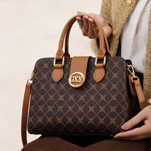 手提包时尚中年妈妈包气质撞色女士单肩包通勤大容量托特包女批发