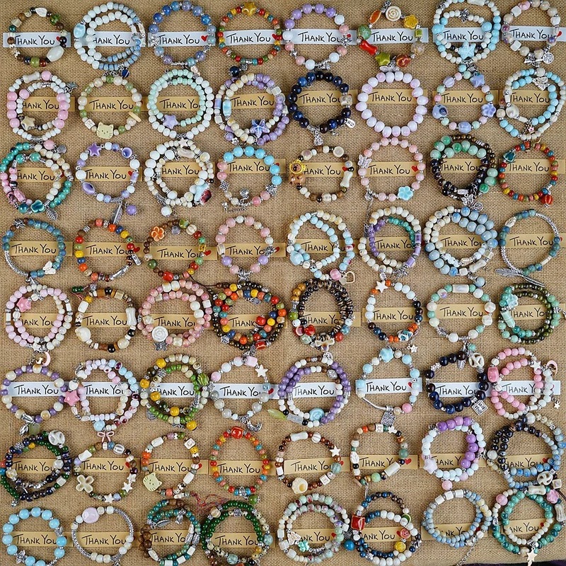 新しい中国風の景徳鎮セラミックブレスレットエスニックスタイル中国風磁器ビーズブレスレット女性のための国民的トレンド文学学生ハンドジュエリー新しいスタイル|undefined