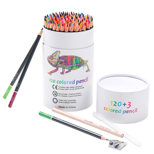 New 123-piece colored pencil professional 120-color hand-painted graffiti oil-based colored lead painting colored lead set wholesale