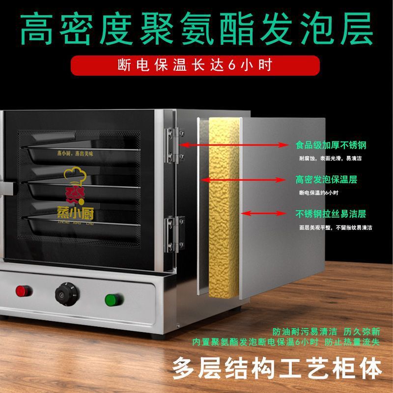 Caja de arroz al vapor, caja de arroz al vapor eléctrica comercial pequeña, máquina de arroz al vapor automática, arroz al vapor, pan al vapor, comedor, carro de arroz al vapor