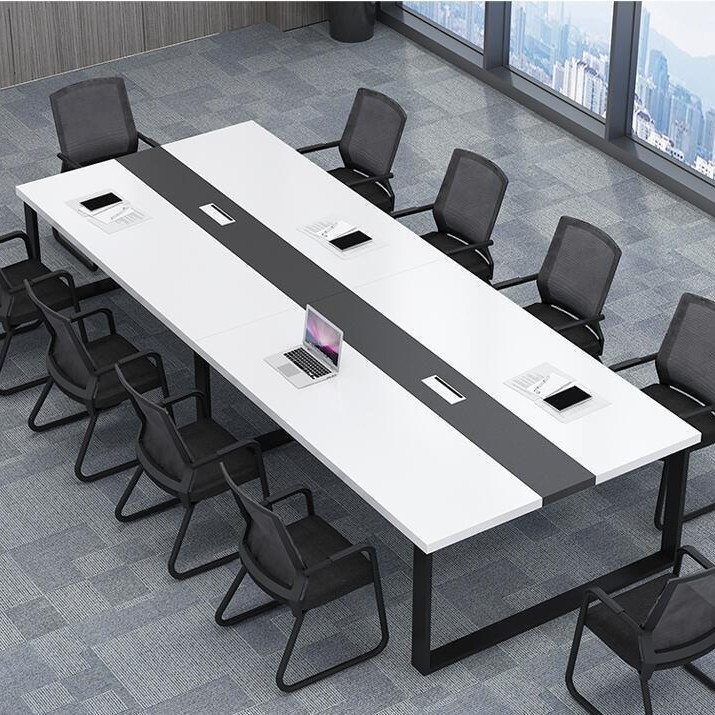 Conference Table, Long Table, Simple Office Desk, Modern Table and Chair Combination, Conference Room Training Long Table, Workbench