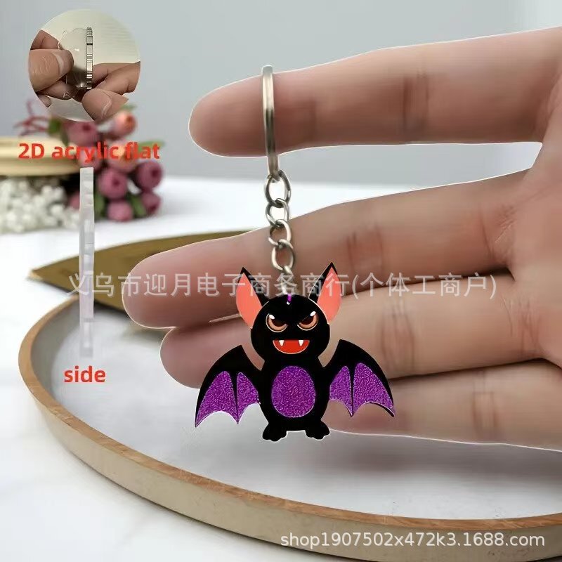New Car Keychain Bag Pendant Personalized Decoration Universal Men's and Women's Gift Acrylic Flat Keychain