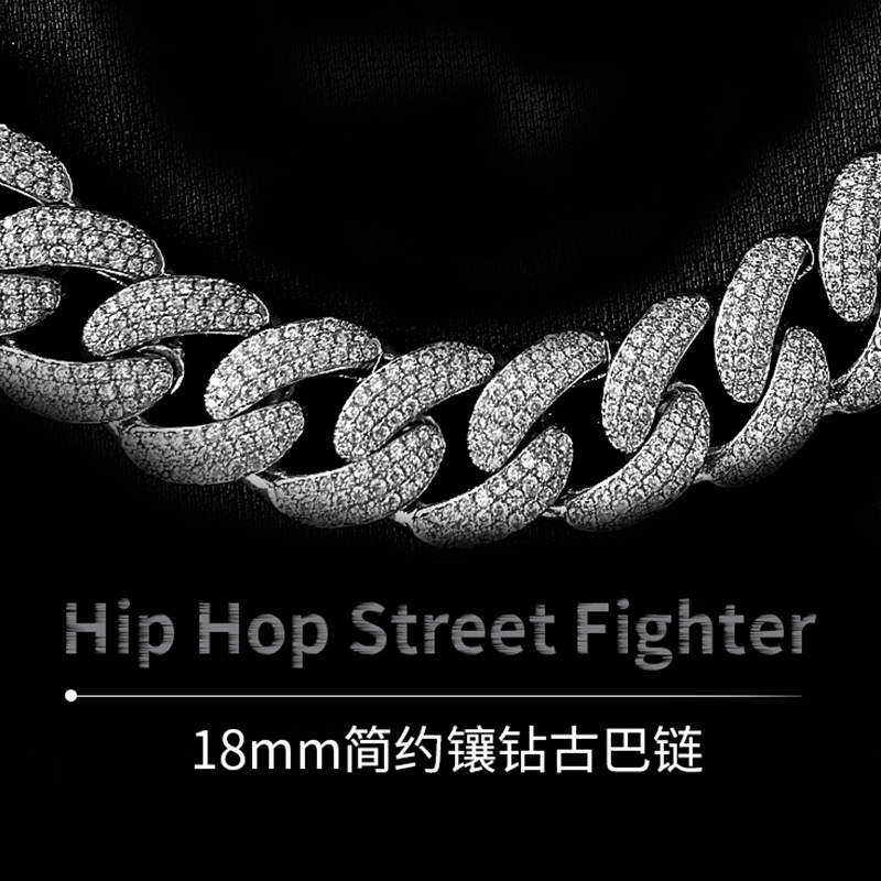 necklace hip-hop style with zircon